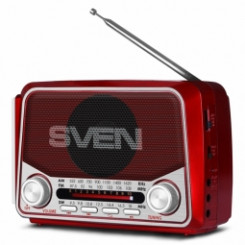 Радиоприемник Sven SRP-525R Радио + Фонарик Красный