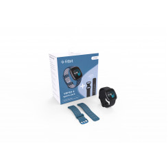Fitbit Versa 4 (комплект ЕС) Умные часы NFC GPS (спутник) AMOLED Сенсорный экран Мониторинг активности 24/7 Водонепроницаемый Bluetooth Wi-Fi Черный/Сапфировый