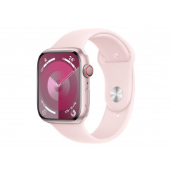 Apple Watch Series 9 GPS + mobiilne 45 mm roosa alumiiniumümbris heleroosa spordirihmaga – M/L Apple