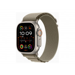 Apple Watch Ultra 2 GPS + Cellular, титановый корпус, 49 мм, с петлей Alpine оливкового цвета — большое яблоко