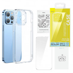 Комплект защиты Baseus SuperCeramic, прозрачный стеклянный корпус и закаленное стекло для iPhone 14 Pro