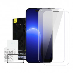 Закаленное стекло с пылезащитным покрытием 0,3мм Baseus Crystal для iPhone 14 Pro (2 шт)