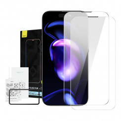 Tolmuvastase kattega karastatud klaas 0,3 mm Baseus Crystal iPhone 14 Pro Max jaoks (2 tk)