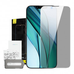 Закаленное стекло с пылезащитным покрытием и фильтром конфиденциальности Baseus Crystal толщиной 0,3 мм для iPhone 14 Plus/13 Pro Max (1 шт.)