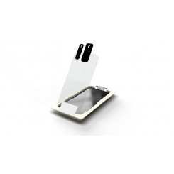 Kinnitusraamiga eSTUFF Titan Shield ekraanikaitse iPhone 12/12 Pro jaoks – läbipaistev