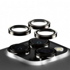 Защитная пленка PanzerGlass ® Hoops для объектива камеры iPhone 15 Pro 15 Pro Max, черный металл