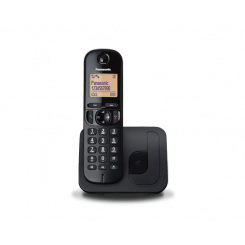 Panasonicu juhtmeta KX-TGC210FXB must helistaja ID Telefoniraamatu maht 50 kirjet Sisseehitatud ekraan Valjuhääldi