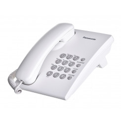 Телефон Panasonic KX-TS500PDW Аналоговый телефон Белый