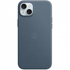 Чехол FineWoven для iPhone 15 Plus с защитой MagSafe — Тихоокеанский синий