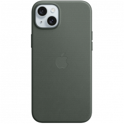Чехол FineWoven для iPhone 15 Plus с защитой MagSafe — Evergreen