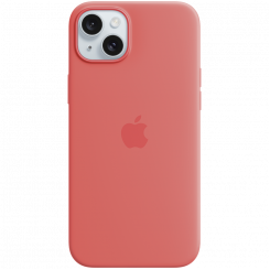 Силиконовый чехол MagSafe для iPhone 15 Plus — Guava