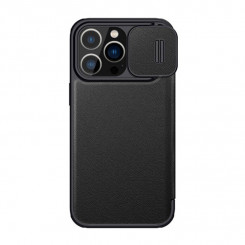 Nillkin Qin Pro nahkümbris iPhone 14 Pro Max jaoks (must)