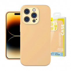 Baseus vedel silikageeli ümbris iPhone 14 Pro jaoks (kollane) + karastatud klaas + puhastuskomplekt