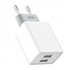 XO L65 wall charger, 2x USB + USB cable (white)
