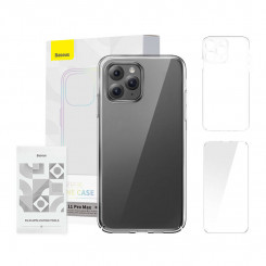 Baseus Crystal Series Clear case for iPhone 11 pro max (transparent) + tempered glass + cleaning kit