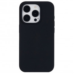 Силиконовый чехол eSTUFF INFINITE RIGA для iPhone 15 Pro — черный, 100% переработанные материалы