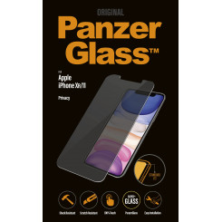 PanzerGlass P2662 Screen protector Apple iPhone Xr/11 Tempered glass Transparent Confidentiality filter; Anti-shatter film (holds the glass together and protects against glass shards in case of breakage); Easy Installation with full adhesive; Compatible w