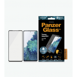 PanzerGlass Samsung Galaxy S20 FE CF klaasist must läbipaistev ekraanikaitse Töötab näotuvastusega ja ühildub ekraanisisese sõrmejäljelugejaga; Juhtumisõbralik