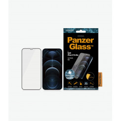 PanzerGlass Apple для iPhone 12 Pro Max Стеклянная черная прозрачная защитная пленка для экрана