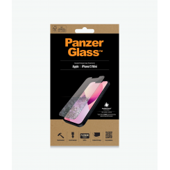 PanzerGlass Clear Screen Protector Apple iPhone 13 Mini Tempered glass Antibacterial glass; Resistant to scratches and bacteria; Shock absorbing; Easy to install