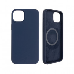 Фиксированный MagFlow с поддержкой MagSafe Задняя крышка Apple iPhone 14 Plus Жидкий кремний Синий