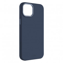 Фиксированная задняя крышка MagFlow Apple iPhone 15 Plus Жидкий силикон Синий