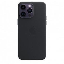 Кожаный чехол MagSafe для Apple iPhone 14 Pro Max — чернильный
