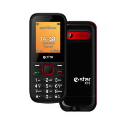 eSTAR X18 4,5 cm (1,77 tolli) 70 g must, punane Funktsionaalne telefon