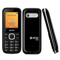 eSTAR X18 4,5 cm (1,77 tolli) 70 g must, hõbedane funktsioonitelefon