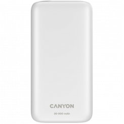 CANYON PB - 301, литий-полимерный аккумулятор емкостью 30 000 мАч, вход Micro: 5 В постоянного тока/2 А, 9 В/2 А Тип входа c PD: 5 В постоянного тока/3 А, 9 В/2 А, тип выхода C PD: 5 В/3 А, 9 В/2,2 А, 12 В/1,5 А, выход USB A1+USBA 2: 5 В, 3 А, 5 В/4,5 А, 