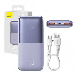 Powerbank Baseus Bipow Pro 10000мАч, 2xUSB, USB-C, 20Вт (фиолетовый)