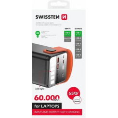Swissten 22013943 внешний аккумулятор Литий-полимерный (LiPo) 60000 мАч Черный