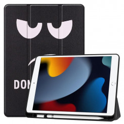 CoreParts Cover for iPad 6/7/8 2019-2021 10.2 Tri-fold Caster TPU Cover Built-in S Pen Holder with Auto Wake Function - Don't Touch Me Style