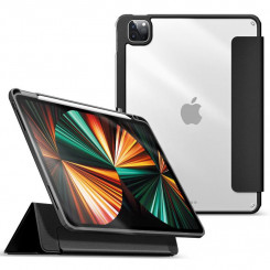 eSTUFF BOSTON eemaldatav peegelpliiatsiümbris iPad Pro 11 2022/2021 jaoks – must/selge