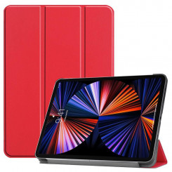 CoreParts kate iPad Pro 12.9 2021 jaoks iPad Pro 12.9 5th Gen (2021) kolmekordne rattaga kõva korpusega kate automaatse äratusfunktsiooniga – punane