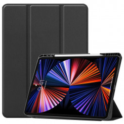 CoreParts Cover for iPad Pro 12.9 2021 For iPad Pro 12.9 5th Gen (2021) Tri-fold Caster TPU Cover Built-in S Pen Holder with Auto Wake Function - Black