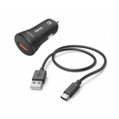 Автомобильное зарядное устройство Hama USB Type-C, черное
