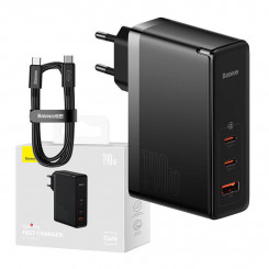 Baseus GaN5 Pro 2xUSB-C + зарядное устройство USB, 140 Вт (черный)