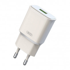 Сетевое зарядное устройство XO L92D, 1x USB, 18 Вт, QC 3.0 (белый)