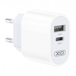 XO L97 wall charger, USB, USB-C (white)