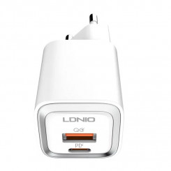 Сетевое зарядное устройство MFi LDNIO A2318M, USB-C+USB, USB-C на Lightning 20 Вт