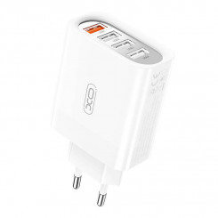 XO L100 USB QC 3.0 + 3x USB 2.4A wall charger (white)