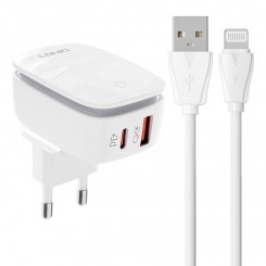 LDNIO A2425C USB-зарядное устройство, USB-C + кабель Lightning