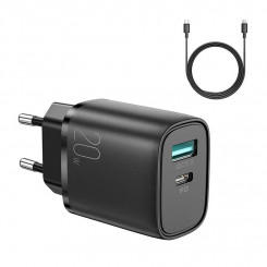 Двухпортовое кабельное зарядное устройство CL мощностью 20 Вт Joyroom L-QP2011 (черное)