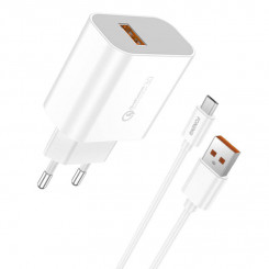Сетевое зарядное устройство Foneng EU46, 1 USB, QC 3.0 + кабель Micro USB