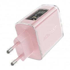 Acefast A45 wall charger, 2x USB-C, 1xUSB-A, 65W PD (pink)