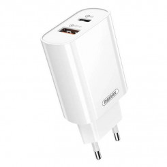Зарядное устройство Remax RP-U37, USB + USB-C, 18 Вт (белое)