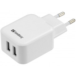 Зарядное устройство переменного тока Sandberg Dual USB 2.4 1A EU