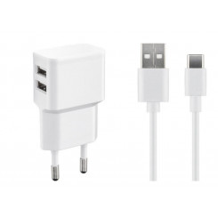 Комплект зарядного устройства MicroConnect USB-C, 2,4 А, белый