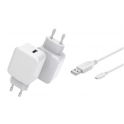 CoreParts USB Charger with 3meter Micro-USB Cable 12W 5V 2.4A Output: Single USB-A, for mobile phones, tablets and other devices